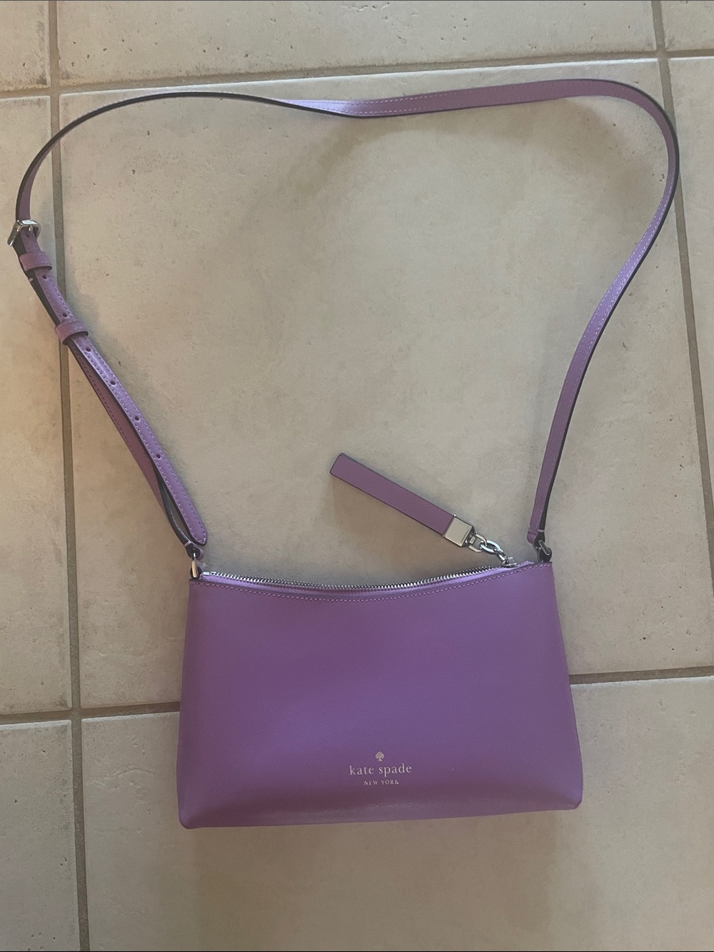 kate spade lavender purple Saffiano Crossbody Bag